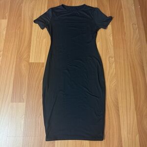 Black T-Shirt Midi Dress